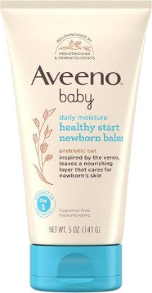 Picture of Aveeno Baby Healthy Start Newborn Balm, Fragrance-Free, 5 oz | Hypoallergenic Baby Skin Balm, Prebiotic Oat, Leaves a Nourishing Layer, Care for Newborn Skin