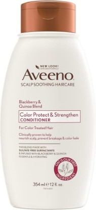 Picture of Aveeno Blackberry & Quinoa Strengthening Conditioner for Color-Treated Hair, Moisturizing, Color-Protecting, 12 fl oz