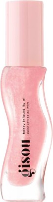 Picture of Gisou Honey Infused Lip Oil (0.27 Fl Oz) - Watermelon Sugar | Clear pink shimmer, sugary watermelon scent, intense hydration & glossy shine, no stickiness
