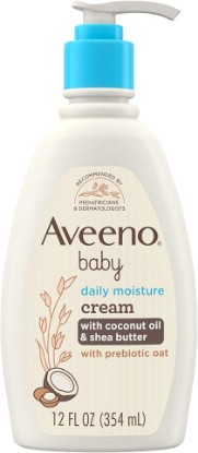 Picture of Aveeno Baby Daily Moisturizing Cream, Coconut Scent, 12 fl oz | Baby Lotion Formulated with Coconut Oil & Shea Butter, Moisturizes for 24 Hours, Suitable for Sensitive Skin