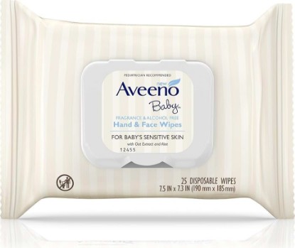 Picture of Baby Hand & Face Wipes, 25 Disposable Wipes, Aveeno