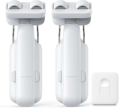 Picture of 2025 Automatic Curtain Opener 3 Rod with Remote, Bluetooth Remote Control Smart Curtain, WiFi & App Control, Add Hub to Compatible with Alexa, Google Home, HomeKit