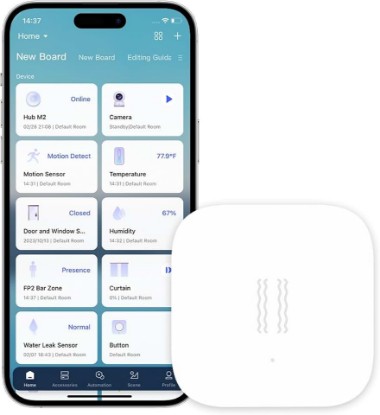 Picture of Aqara Zigbee Vibration Sensor, Wireless Mini Glass Break Detector | For Alarm System, Home Automation, Requires Aqara Hub (not 3rd-Party), Compatible with HomeKit, Alexa, IFTTT, Home Assistant