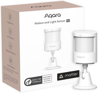 Picture of Aqara Motion and Light Sensor P2, Motion Detector with Light Sensor | Matter Over Thread, Requires 2-in-1 Matter Controller & Thread Border Router, Supports Apple Home, Alexa