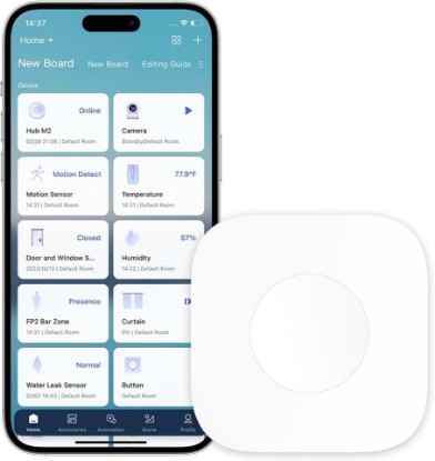 Picture of Aqara Zigbee Wireless Mini Switch, Works with HomeKit Google Home Alexa | Smart Button Requires Aqara Hub, Versatile 3-Way Control Button for Smart Home Devices, Works with IFTTT