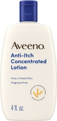 Picture of Aveeno Anti-Itch Concentrated Lotion, Fast-Acting Itch Relief, 4 fl. oz | Skin Protectant with Calamine, Pramoxine HCl & Triple Oat Complex, Poison Ivy, Insect Bites & Minor Burn Relief