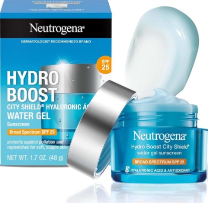 Picture of Neutrogena Hydro Boost City Shield Water Gel Face Moisturizer SPF 25 1.7 oz | Broad Spectrum SPF 25, Hydrating Gel Facial Sunscreen, With Hyaluronic Acid, Noncomedogenic
