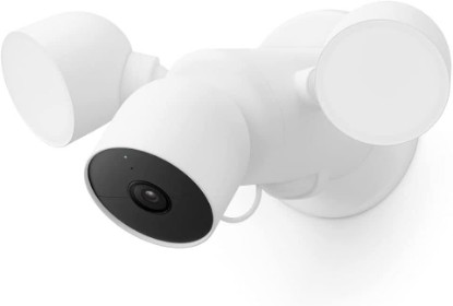 Picture of Google Nest Cam with Floodlight - Outdoor Camera - Floodlight Security Camera, White, 1 Count (Pack of 1) | Outdoor camera, camera with customizable floodlight, 1080 HDR video, night vision, 180° motion detection, Google Home app