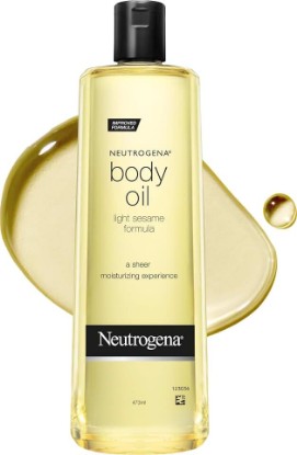 Picture of Neutrogena Body Oil Light Sesame Formula, 16 fl. oz | Nourishing Moisturizer, for Before- and After-Shower Application, Lightweight, Non-Greasy Feel
