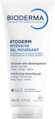 Picture of Bioderma Atoderm, Intensive Foaming Gel, Ultra Rich Body Wash, Cleanses and Soothes, for Very Dry Sensitive Skin, 6.67 Fl Oz