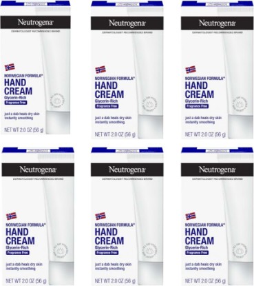 Picture of Neutrogena Norwegian Formula Hand Cream, Fragrance Free, 6 x 2 oz | Glycerin, For Dry Hands, Concentrated Relief, Over 200 applications
