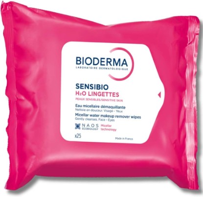 Picture of Bioderma Sensibio H2O Wipes - Cleansing and Makeup Removing - Skin Soothing - for Sensitive Skin - 25 Wipes