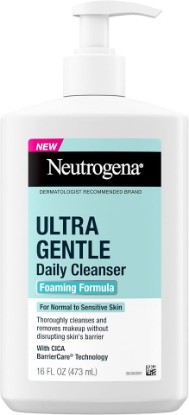 Picture of Neutrogena Ultra Gentle Foaming Facial Cleanser, Fragrance Free, 16 fl. oz | Sensitive Skin, Daily Face Wash, Removes Dirt Oil & Makeup Without Over-Drying, Soap-Free
