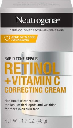 Picture of Neutrogena Rapid Tone Repair Retinol + Vitamin C Correcting Cream, 1.7 oz | Face Moisturizer with Retinol, Hyaluronic Acid & Vitamin C for Dark Spots & Discoloration