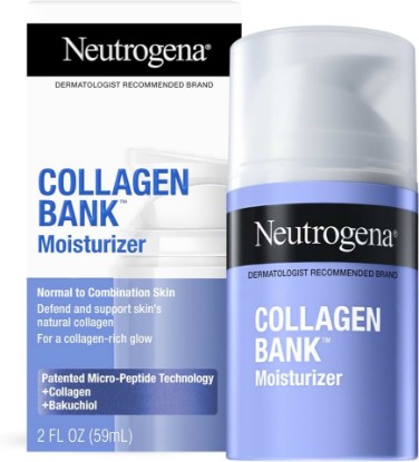 Picture of Neutrogena Collagen Bank Face Moisturizer + Trial Cleanser | Daily Anti-Aging Face & Neck Firming Collagen Cream, 2 fl. oz, Trial Size Hydro Boost Facial Cleanser, 0.5 fl. oz