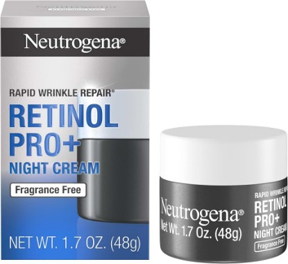 Picture of Neutrogena Rapid Wrinkle Repair Retinol Pro+ Night Cream, 1.7 oz | Rapid Wrinkle Repair, Anti-Aging Face & Neck Cream, Formulated without fragrance, parabens, dyes