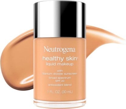 Picture of Neutrogena Healthy Skin Liquid Foundation Makeup, Soft Beige 350C, 1 fl. oz | Broad Spectrum SPF 20 Sunscreen, for Lightweight, Medium Coverage Foundation, Pro-Vitamin B5