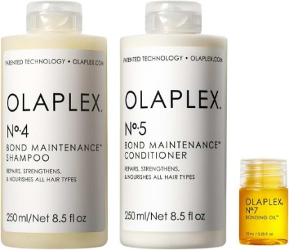 Picture of Olaplex Wash & Shine Hair Kit | Shampoo & Conditioner Set, Bonding Oil | For Medium-To-Coarse Hair; Color-Safe, Sulfate-Free Formula For All Hair Types And Textures