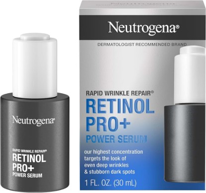 Picture of Neutrogena Rapid Wrinkle Repair Retinol Pro+ Power Facial Serum, 1 fl oz | Gentle Anti-Aging Face Serum with Pure Retinol & Nourishing Emollients, Non-Comedogenic, Paraben-Free