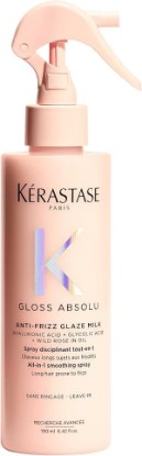 Picture of Kerastase Gloss Absolu Anti-Frizz Glaze Milk - Instantly Detangles, Hydrates & Smooths, Eases Blow-Dry, Absorbs Frizz & Fly-Aways, Protects from Heat & Humidity, For Long Hair