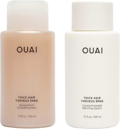 Picture of OUAI Thick Hair Shampoo & Conditioner Set (10 Oz) | Moisturizing Shampoo & Conditioner - Marshmallow Root, Shea Butter & Avocado Oil - Sulfate, Paraben & Phthalate Free