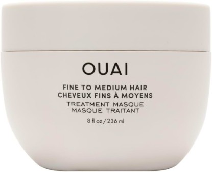 Picture of OUAI Fine to Medium Hair Treatment Mask- Deep Conditioning Hair Mask (8 oz) | Lightweight Deep Conditioning Hair Mask with Shea Butter, Keratin & Panthenol - Helps Hydrate, Strengthen & Repair Damage