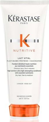 Picture of Kerastase Nutritive Lait Vital Hydrating Conditioner For Fine to Medium Dry Hair - Illuminates Shiny Hair and Easily Detangles, With Plant-Based Proteins & Niacinamide