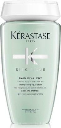Picture of Kerastase Specifique Balancing Shampoo For Oily Scalp & Hair - Cleanses Oil From Roots and Hydrates Dry Hair Ends