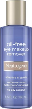 Picture of Neutrogena Eye Makeup Remover, 5.5 fl oz | Gentle Oil-Free Formula for Sensitive Eyes, Liquid Makeup Remover & Cleanser with Aloe & Cucumber, Waterproof Mascara Remover [Amazon-developed Certification] Compact by Design