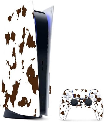 Picture of MightySkins Gaming Skin for PS5 / PlayStation 5 Bundle - Brown Cow | Protective Viny wrap | Easy to Apply and Change Style | Made in The USA