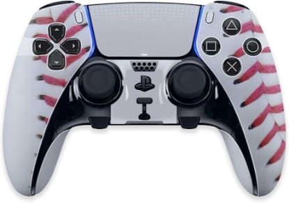 Picture of MightySkins Skin Compatible with PS5 DualSense Edge Controller - Baseball Closeup | Protective, Durable, and Unique Vinyl Decal wrap Cover | Easy to Apply & Change Styles | Made in The USA