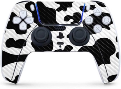 Picture of MightySkins Carbon Fiber Gaming Skin for PS5 / PlayStation 5 Controller - Cow Print | Durable Textured Carbon Fiber Finish | Easy to Apply and Change Style | Made in The USA