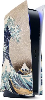 Picture of MightySkins Glossy Glitter Gaming Skin for PS5 / PlayStation 5 - Great Wave of Kanagawa | Durable High-Gloss Glitter Finish | Easy to Apply and Change Style | Made in The USA