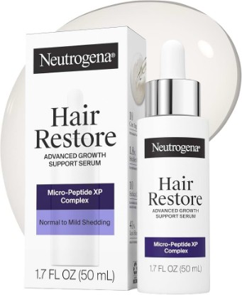 Picture of Neutrogena Hair Restore Advanced Growth Support Serum, 1.7 fl. oz | Hair & Scalp Treatment with Micro-Peptide XP Complex, Revitalizes Roots