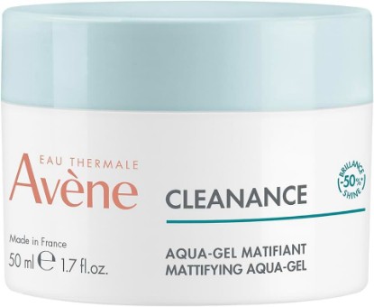 Picture of Avène Cleanance Mattifying Aqua Gel Face Moisturizer, 1.6 Fl Oz | Mattifying gel moisturizer, 24-hour hydration, reduces shine 50%, minimizes pores, oil control, oily & acne-prone skin