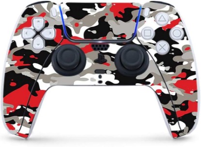 Picture of MightySkins Gaming Skin for PS5 / PlayStation 5 Controller - Red Camo | Protective Viny wrap | Easy to Apply and Change Style | Made in The USA