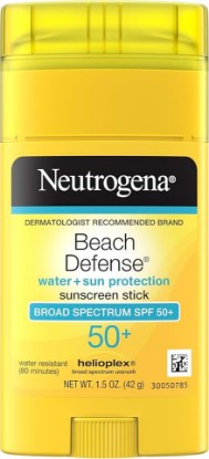 Picture of Neutrogena Beach Defense Sunscreen Stick SPF 50, 1.5 oz | Broad Spectrum SPF for UVA/UVB Protection, Water-Resistant up to 80 Minutes, No-Mess, Beach-Strength