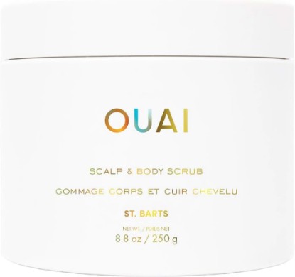 Picture of OUAI Scalp & Body Scrub, St. Barts - Exfoliating Body Scrub with Sugar & Coconut Oil Blend for Smooth, Moisturized Skin - Gentle Scalp Exfoliator for Removing Product Build Up (8.8 Oz)