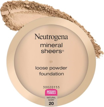Picture of Neutrogena Mineral Loose Face Powder Foundation, Natural Ivory 20, 0.19 oz | Lightweight Face Makeup, Buildable Coverage, Sensitive Skin Formula, Fragrance- and Dye-Free