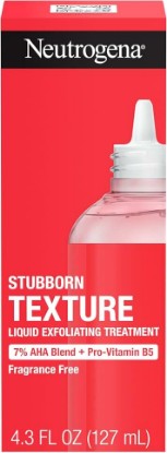 Picture of Neutrogena Stubborn Texture Liquid Exfoliant with 7% AHA Blend & Pro-Vitamin B5 designed for Acne-Prone & Oily Skin, Liquid Face Exfoliator, Oil- & Fragrance-Free, 4.3 fl. oz