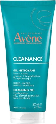 Picture of Avène Cleanance Cleansing Gel Soap Free Cleanser for Acne Prone, Oily, Face & Body, Alcohol-Free