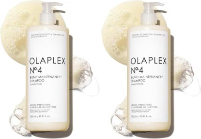 Picture of Olaplex Nº. 4 Bond Maintenance Shampoo: Reduces Breakage & Strengthens Hair | Hydrates,Smooths & Detangles | For Coily,Curly,Straight,and Wavy,1000 mL / 33.8 Fl Oz,(Pack of 2)
