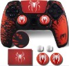 صورة YoRHa Non-Slip Silicone Cover for PS5 Controller with Thumbstick Caps x 2 & Sticker x 1(Spider Theme)