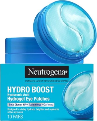 Picture of Neutrogena Hydro Boost Hydrogel Eye Patches, 10 Pairs, Fragrance-Free | Hydrating Under-Eye Patches with Hyaluronic Acid, Beta Glucan & Caffeine, Cooling Eye Masks