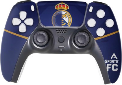 Picture of Reeal Maddrid Custom PS-5 Controller Wireless compatible with Play-Station 5 Console by BCB Controllers | Proudly Customized in USA with Permanent HYDRO-DIP Printing (NOT JUST A SKIN)