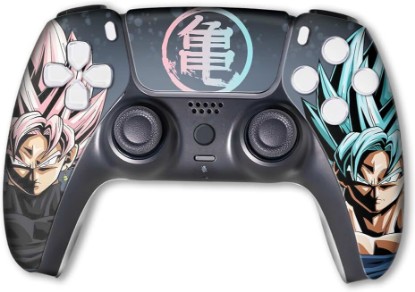 Picture of Gokku Custom PS-5 Controller Wireless compatible with Play-Station 5 Console by BCB Controllers | Proudly Customized in USA with Permanent HYDRO-DIP Printing (NOT JUST A SKIN)