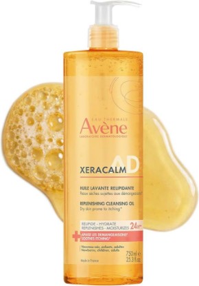Picture of Avène XeraCalm A.D Lipid-Replenishing Cleansing Oil, 25.3 oz | Soothes & hydrates dry, itchy skin. Ideal for skin prone to atopic dermatitis & eczema.
