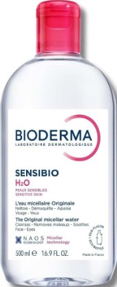Picture of Bioderma Sensibio - H2O Micellar Water - Makeup Remover Cleanser - Face Cleanser for Sensitive Skin [Amazon-developed Certification] Compact by Design