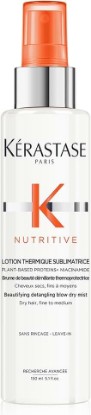 Picture of Kerastase Nutritive Heat Protecting Spray | Nourishing Heat Protectant for Dry Hair | Detangle, Reduce Frizz & Fly-aways | For Fine to Medium Dry Hair | Lotion Thermique Sublimatrice | 5.1 Fl Oz