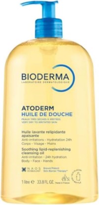 Picture of Bioderma Atoderm Shower Oil, Cleansing Oil For Face & Body, Nourishing Cleansing Oil For Dry to Atopic Sensitive Skin For Softer & Smooth Skin For Your Whole Family